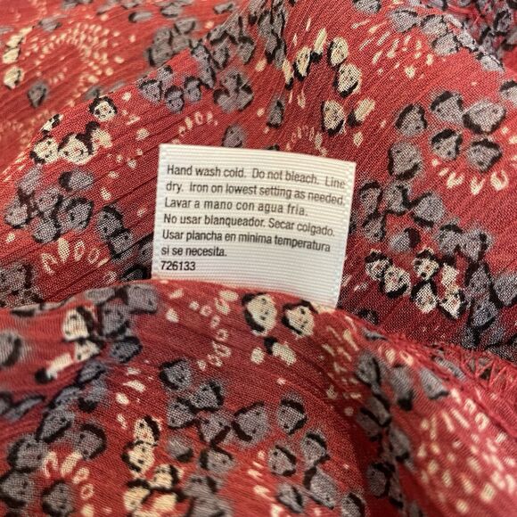 ANA Womens Sleeveless Semi-Sheer Pleated Ruffle Tank Top Blouse Sz PL - Picture 7 of 10